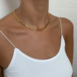 Double Link Curb Chain | Gold -Prya Store PRYANecklace 32