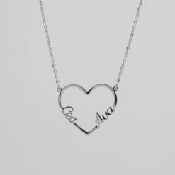 Heart Double Name Necklace -Prya Store PRYAPERSONALISEDNECKLACE 021
