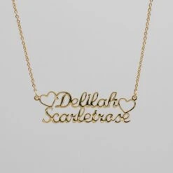 Double Name Heart Necklace -Prya Store PRYAPERSONALISEDNECKLACE ed6091a9 c329 4e91 913e 155467839290
