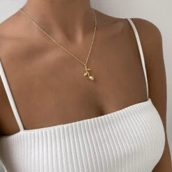 Juliet Rose Necklace -Prya Store PRYARoseNecklaceGold 2