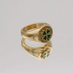 Four Leaf Clover Signet Ring -Prya Store PRYAnecklace 1380173