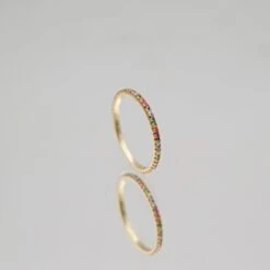 Iris Dainty Rainbow Diamond Ring 5 Iris Dainty Rainbow Diamond Ring -Prya Store PRYAnecklace 1380202