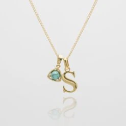 Kayla Initial & Birthstone Necklace