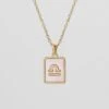 Pink Zodiac Symbol Necklace