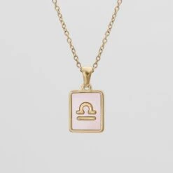 Pink Zodiac Symbol Necklace