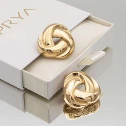 Rania Knot Earrings -Prya Store Rania Earrings 1 gold PRYA 1