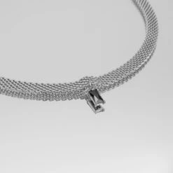 Raya Thick Necklace -Prya Store RayaNecklace Studio Silver Onyx 02 PRYA