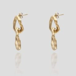 Ria Link Drop Earrings -Prya Store RiaEarrings3 gold PRYA 1