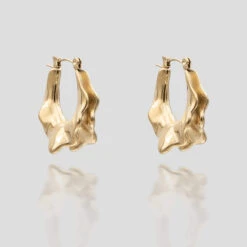 Ruba Wave Earrings -Prya Store RubaEarrings5 gold PRYA 1