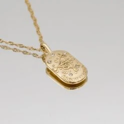 Zodiac Tarot Card Necklace -Prya Store SagittariusZodiacTarotCardNecklace Gold 02 PRYA