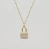 Sarai CZ Lock Necklace