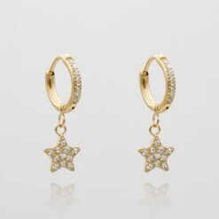 Seren Star Huggie Earrings