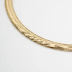 Skyla Chunky Herringbone Necklace -Prya Store Skyla Necklace Gold 04 PRYA 4