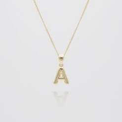 Mini Bubble Initial Necklace -Prya Store SmoothBubbleInitialNecklace 2
