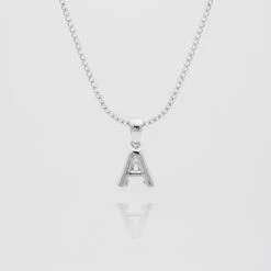 Mini Bubble Initial Necklace -Prya Store SmoothBubbleInitialNecklace 3 2