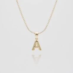 Mini Bubble Initial Necklace -Prya Store SmoothBubbleInitialNecklace 3