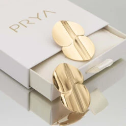 Snoh Disc Drop Earrings -Prya Store Snohearrings1 gold PRYA 1