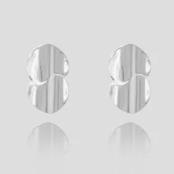 Snoh Disc Drop Earrings -Prya Store Snohearrings3 silver PRYA 1 1