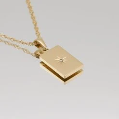 Starlight Tablet Necklace -Prya Store StarlightTabletNecklace Gold 02 PRYA