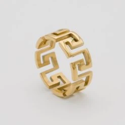 Thea Greek Key Ring -Prya Store TheaRing 01 PRYA