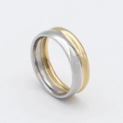 Uma Double Band Two Tone Ring