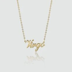 Zodiac Name Necklace 31 Zodiac Name Necklace -Prya Store ZodiacNameNecklace Virgo Gold