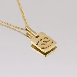 Zodiac Symbol Necklace -Prya Store ZodiacSymbolNecklaceCancerMirror