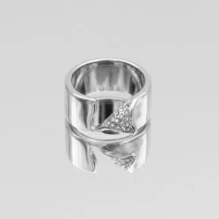 Zuri Cut Out Band Ring -Prya Store Zuriring silver 2