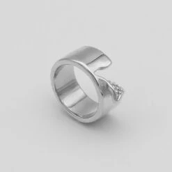 Zuri Cut Out Band Ring -Prya Store Zuriring silver 3