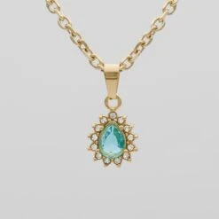 Zayla Gemstone Necklace 24 Zayla Gemstone Necklace -Prya Store ZylaGemstoneNecklace Aqua 02 PRYA