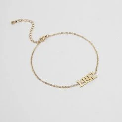 Birth Year Anklet -Prya Store birth year ankle gold 1992