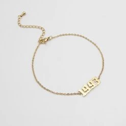 Birth Year Anklet -Prya Store birth year ankle gold 1993