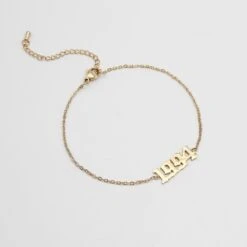Birth Year Anklet -Prya Store birth year ankle gold 1994