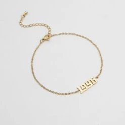 Birth Year Anklet -Prya Store birth year ankle gold 1996