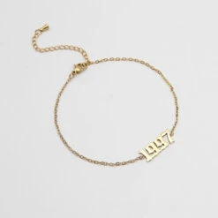 Birth Year Anklet -Prya Store birth year ankle gold 1997