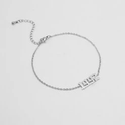Birth Year Anklet -Prya Store birth year ankle silver 1992