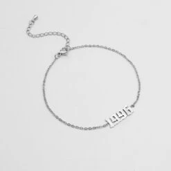 Birth Year Anklet -Prya Store birth year ankle silver 1996