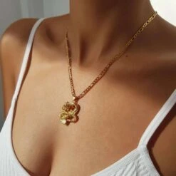 Chinese Dragon Necklace -Prya Store chinese dragon necklace prya 22879128