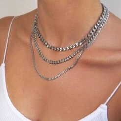 Classic Cuban Chain Silver -Prya Store classic cuban chain silver prya 22879180