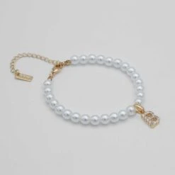 Classic Pearl Initial Anklet -Prya Store classic pearl Anklet gold B PRYA 2c7ea14c da0d 4d32 b020 e32b45230f04