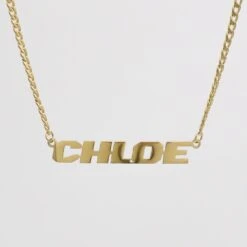 Action Custom Name Necklace -Prya Store cuban chain 3 action