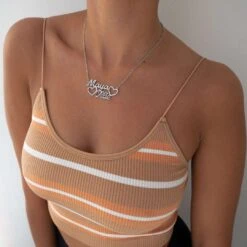 Double Name Heart Necklace -Prya Store double name heart necklace prya 22879435