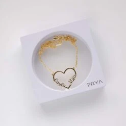 Heart Double Name Necklace -Prya Store heart double name necklace prya 22879541