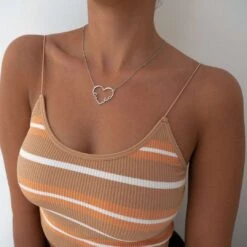 Heart Double Name Necklace -Prya Store heart double name necklace prya 22879545