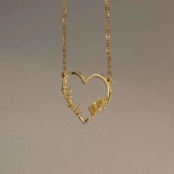 Heart Double Name Necklace -Prya Store heart double name necklace prya 22879548