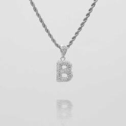 ICY Mini Bubble Initial Necklace -Prya Store icy Mini Bubble Initial Necklace B silver PRYA