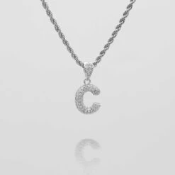ICY Mini Bubble Initial Necklace -Prya Store icy Mini Bubble Initial Necklace C silver PRYA