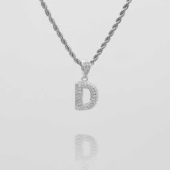 ICY Mini Bubble Initial Necklace -Prya Store icy Mini Bubble Initial Necklace D silver PRYA