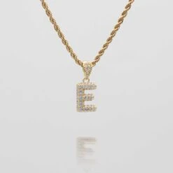 ICY Mini Bubble Initial Necklace -Prya Store icy Mini Bubble Initial Necklace E gold PRYA