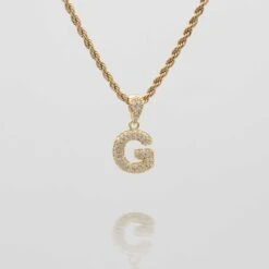 ICY Mini Bubble Initial Necklace -Prya Store icy Mini Bubble Initial Necklace G gold PRYA